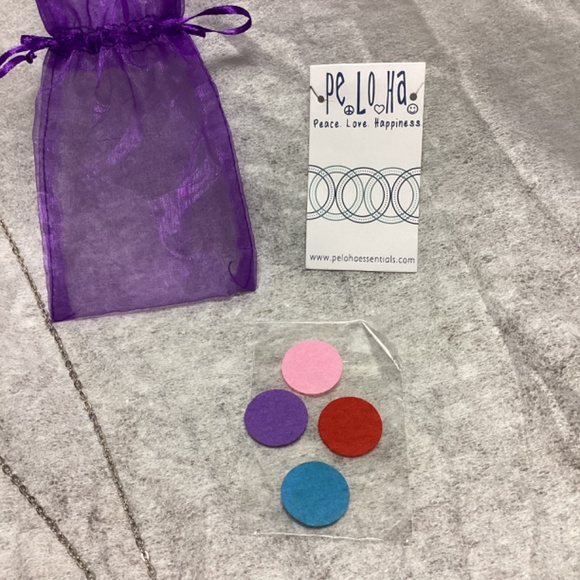 Pe La Ho Silver Essential Oil Diffuser Pendant Necklace - Picture 3 of 12